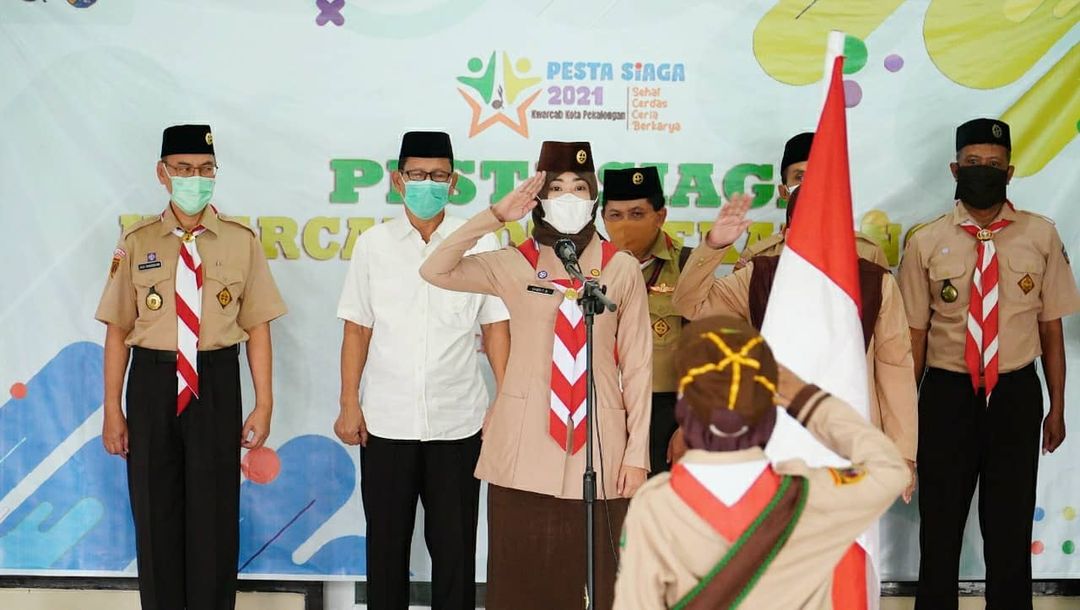 BUNDA INGGIT SORAYA MENUTUP KEGIATAN PESTA SIAGA KWARTIR CABANG KOTA PEKALONGAN TAHUN 2021