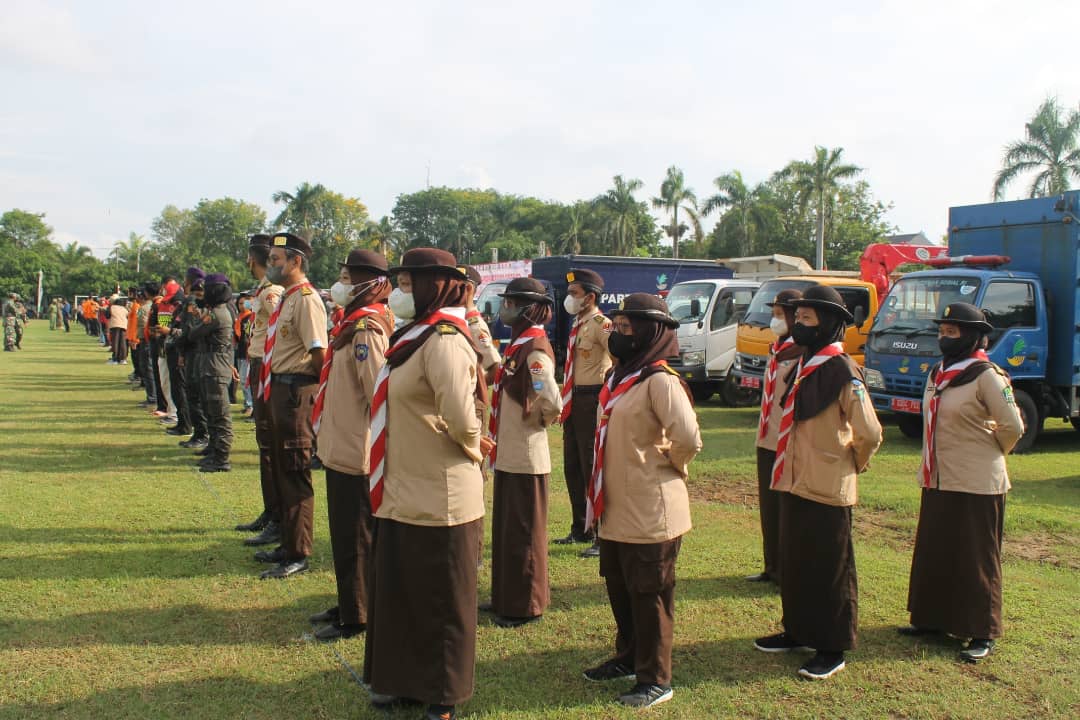 PERSONIL UBALOKA DAN SAKA WIRA KARTIKA KWARCAB KOTA PEKALONGAN MENGIKUTI APEL KESIAPSIAGAAN BENCANA ALAM TAHUN 2021